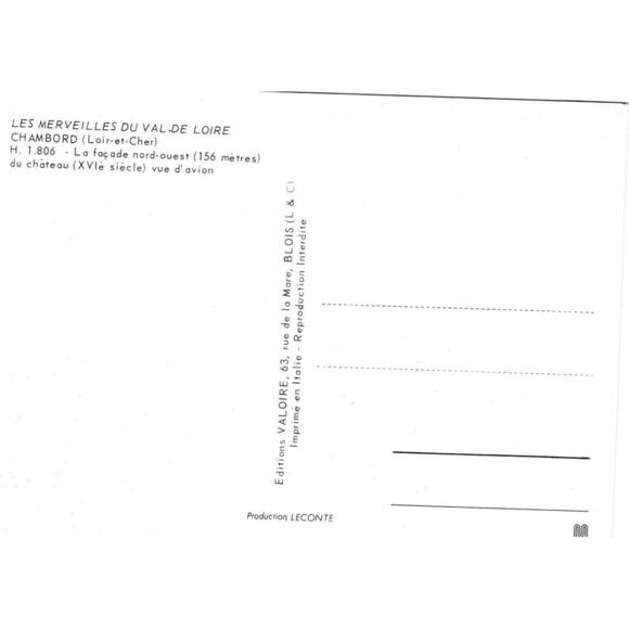 Les Merveilles Du Val De Loire Chambord Unposted Postcard - Picture 2 of 2